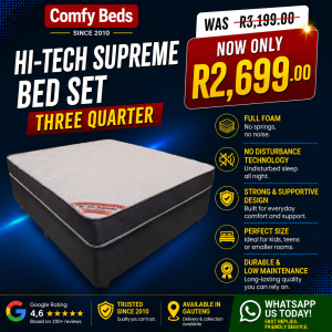 Hi-Tech Supreme Bed Set - Three-Quarter